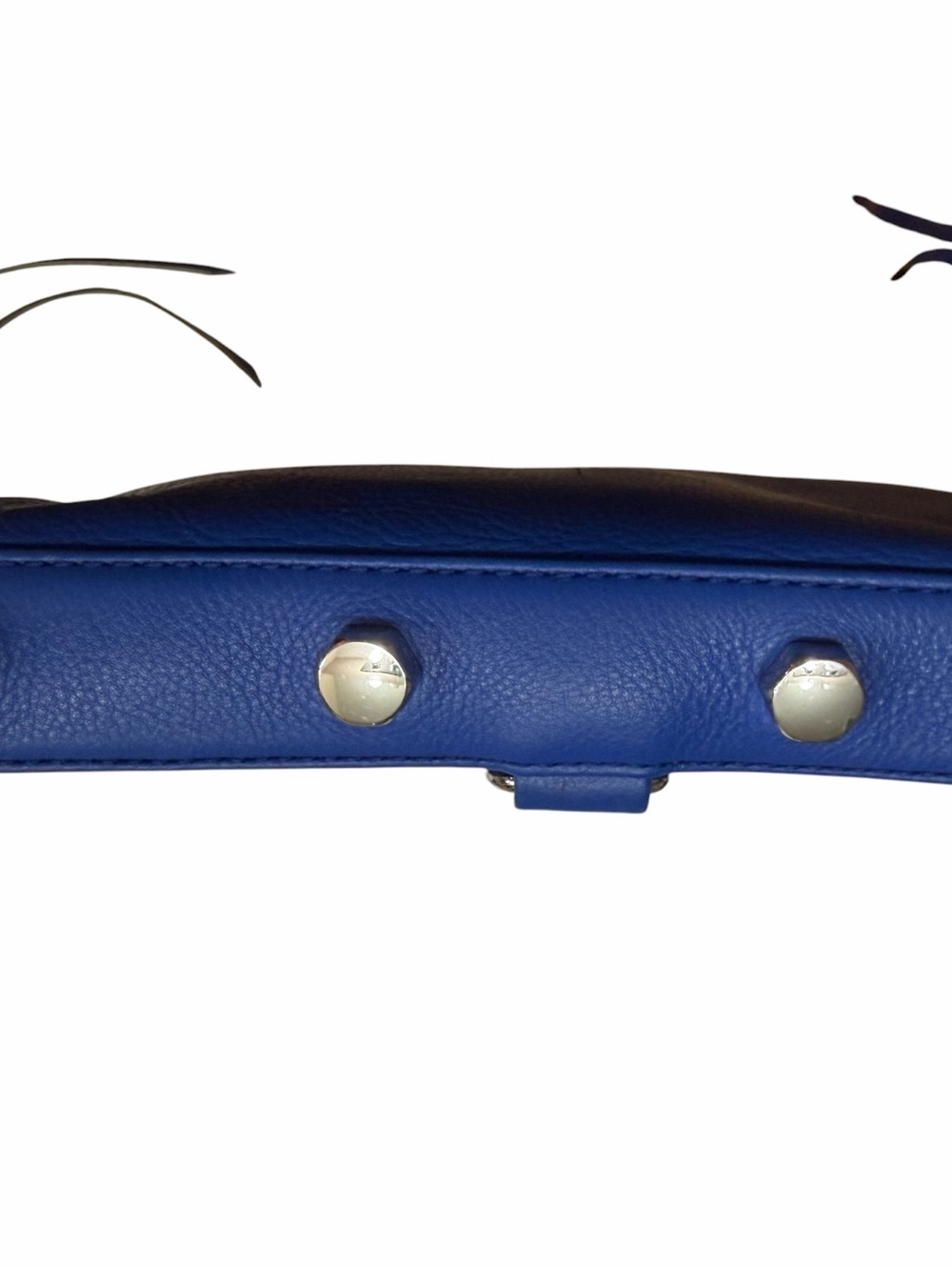Rebecca Minkoff Royal Blue Perforated Diamond Leather Mini MAC/MAB Crossbody - Picture 5 of 10